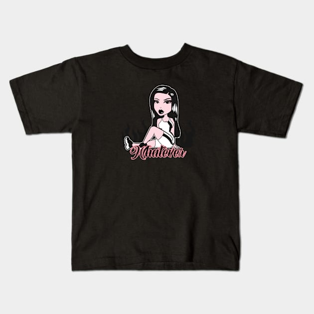 Whatever Girl Doll Black v5 Kids T-Shirt by Just In Tee Shirts